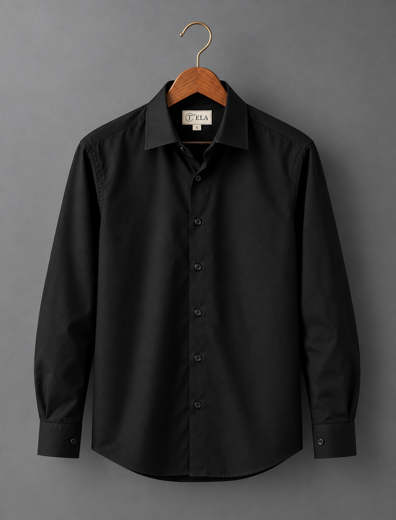 Black Satin Shirt